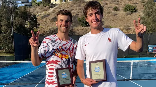 Stefan Dostanic Samuel Rubell 2021 ITA Southwest Regional Doubles Champions