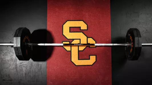 Barbell at USC Trojans weight room