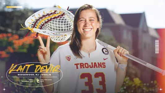 Kait Devir lacrosse signing graphic