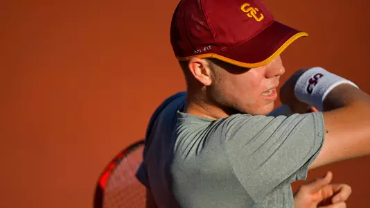 Lodewijk Weststrate closeup forehand follow-though