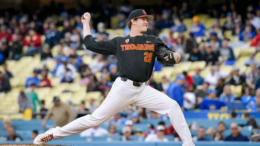 USC Trojans Baseball pitcher Kyle Hurt at Dodger Stadium