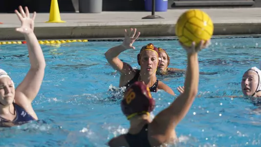 Bayley Weber awaits a pass in a USC win over Michigan in Tempe.