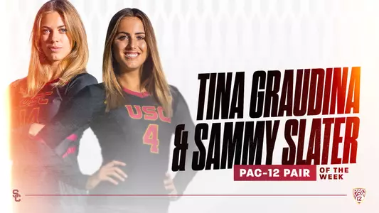 Tina Graudina and Sammy Slater Pac-12 Beach VB Pair of the Week