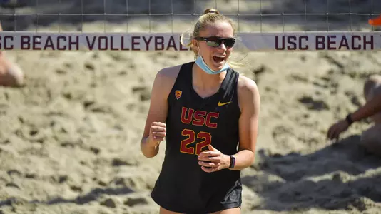 Megan Kraft celebrates a point