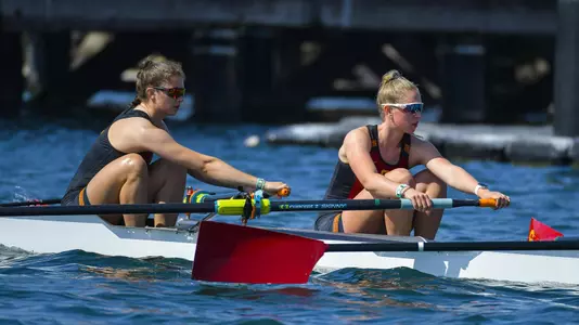 Grete Alttoa and Zoe McCutcheon row