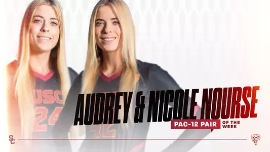 Audrey Nourse and Nicole Nourse Pac-12 Beach Volleyball Pair of the Week