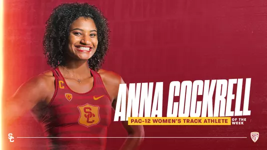 Anna Cockrell Track Athlete of the Week Graphic