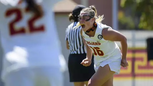 Kelsey Huff celebrates a goal