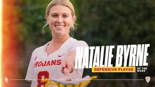 Natalie Byrne Pac-12 Lacrosse Defensive Player of the Week graphic
