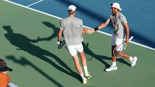 Daniel Cukierman and Riley Smith play doubles at NCAAs in Orlando