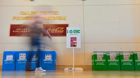 Zero Waste Game at USC Trojans Basketball game