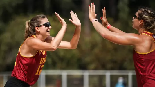 Haley Hallgren and Hailey Harward High Five