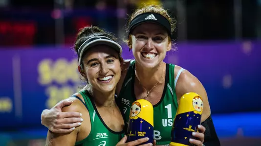 Kelly Claes and Sarah Sponcil FIVB Sochi Russia win