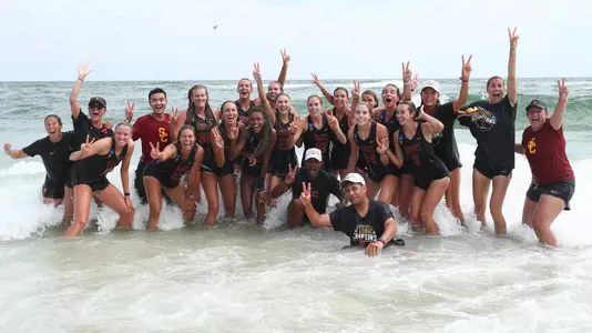 USC Beach Volleyball Water Photo
