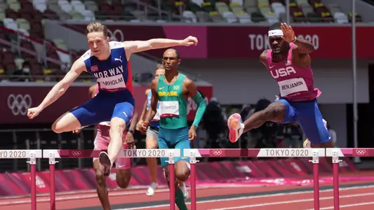 Rai Benjamin earns silver in 400m H