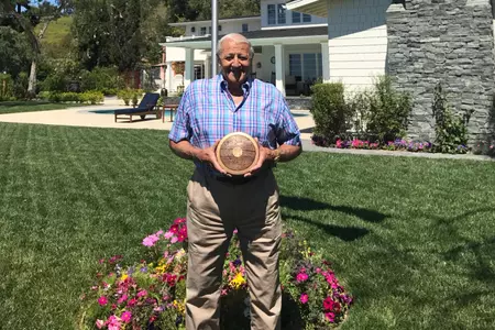 Rink Babka holding disk