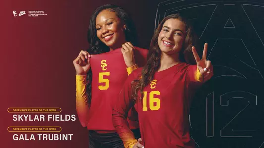 Skylar Fields and Gala Trubint Pac-12 POW winners