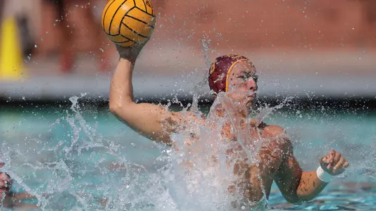 Reed Stemler fires a 5-meter penalty shot in USC's home win over UC Irvine