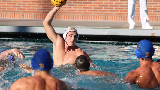 Carson Kranz takes aim at one of his three goals vs. UCLA in an MPSF semifinal win at USC