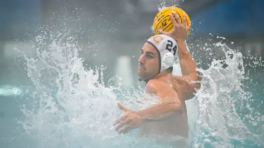 Massimo Di Martire takes aim at one of his five goals in USC's 2022 NCAA semifinal win over UCLA