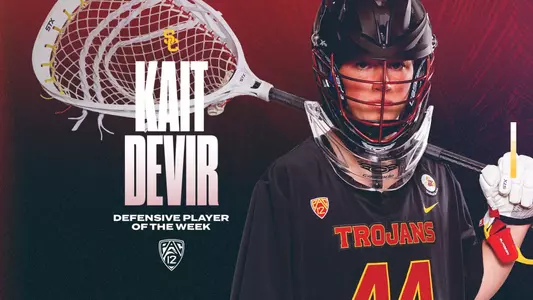 USC Trojans Lacrosse Kait Devir Pac-12 Defensive Player of the Week