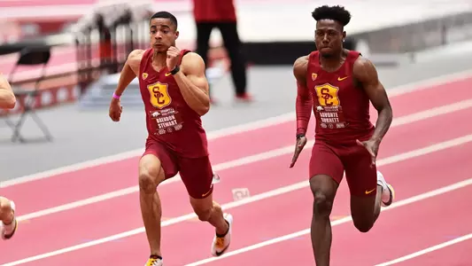 Stewart and Burnett sprinting at Arkansas