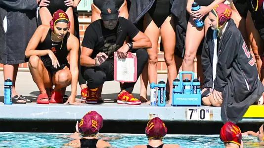 Marko Pintaric talks to the team at Uytensu Aquatics Center