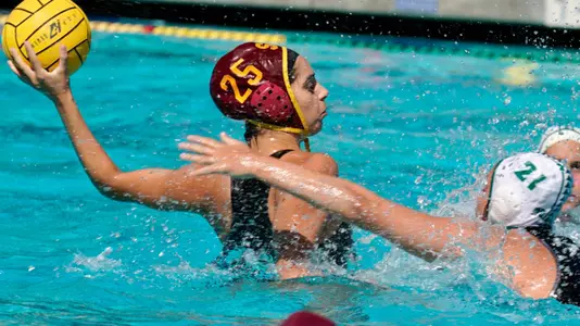 Sabrina Garabet fires a shot in USC's win over Hawai'i at the Barbara Kalbus Invite