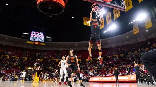 USC Trojans Basketball guard Boogie Ellis dunks at Arizona State Sun Devils
