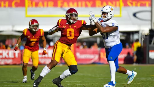 USC Trojans Football rush end Korey Foreman vs. San Jose State Spartans