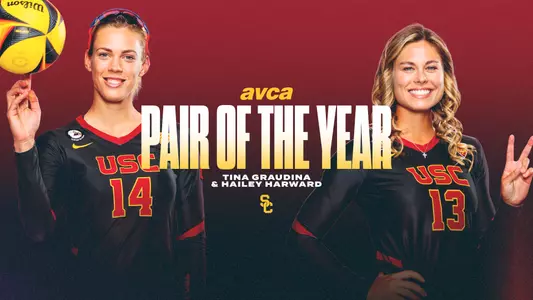 2022 AVCA National Pair of the Year Tina Graudina and Hailey Harward