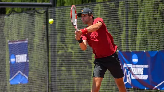 Stefan Dostanic hits a backhand at Marks Stadium