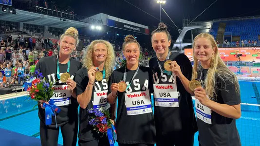 USA - FINA World Champions gold - Longan, Gilchrist, Haralabidis, Mammolito, Weber