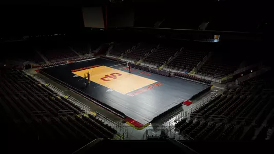 Galen Center floor and ball