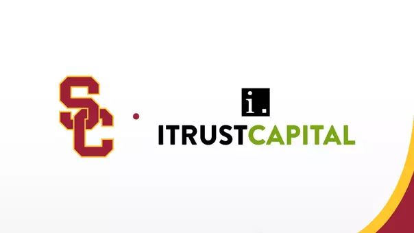 Graphic with USC's logo and iTrust Capital's logo