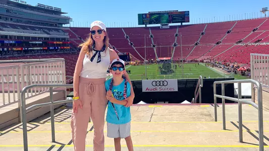 Trojan wish recipient Elliott Fletcher