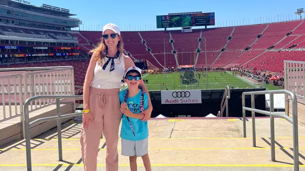 Trojan wish recipient Elliott Fletcher