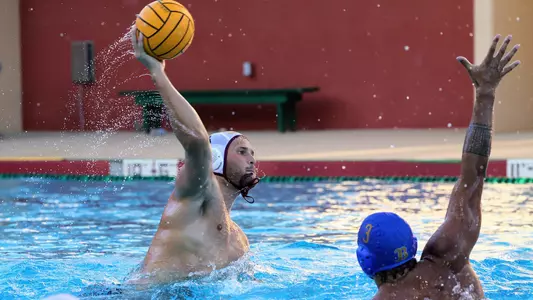 Jake Ehrhardt fires off one of his four goals vs. UCLA at the MPSF Invite