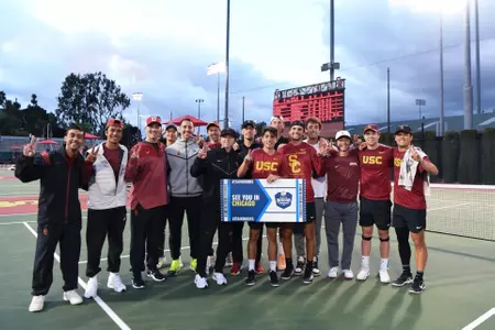 USC men's tennis defeats UCLA 4-0 to head to ITA National Team Indoors