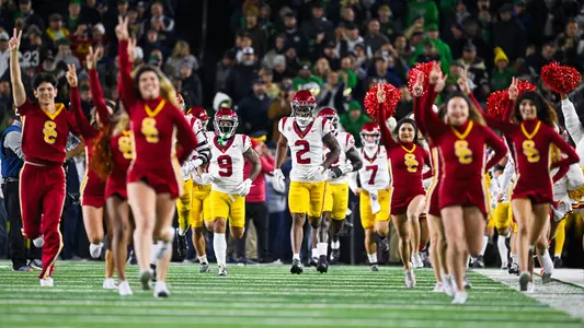 USC Trojans Football entrance at Notre Dame Fighting Irish