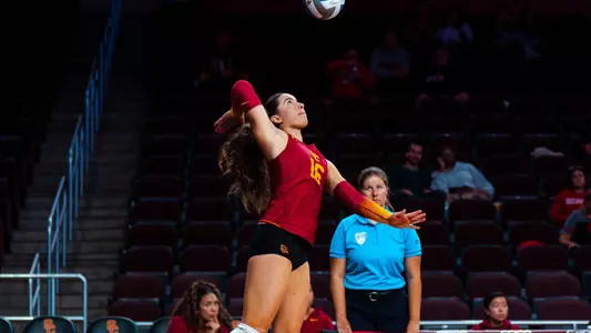 Gala Trubint serves the ball