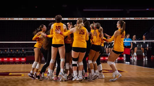 Team huddle celebration