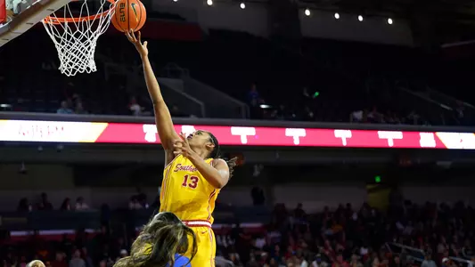 Rayah Marshall goes up for a layup vs. UC Riverside at Galen Center.