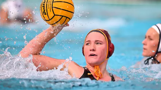 Tilly Kearns looks to pass in a game vs. UC Irvine