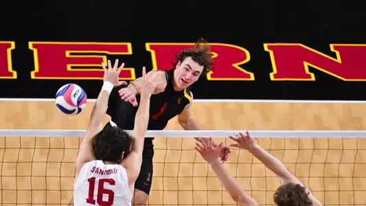Dillon Klein attacks from the back row