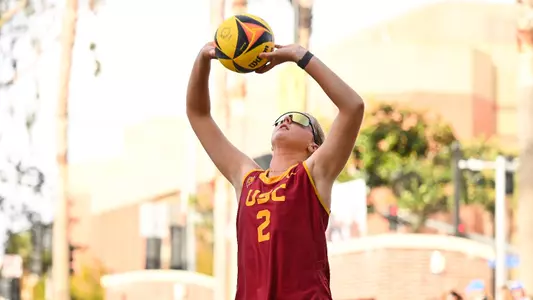 Delaney Karl sets the ball