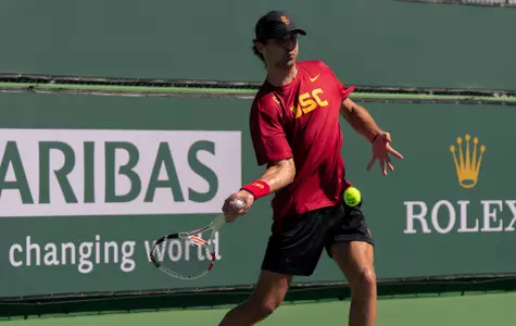 Stefan Dostanic USC men's tennis in Indian Wells