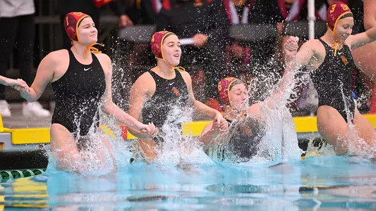 Starters - Stern, Guiral, Weber, Tehaney - jump into the pool ahead of USC's 2023 home opener