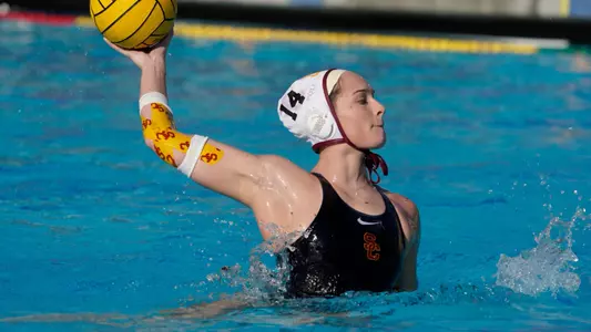 Emma Lawson looks to shoot in a game at the Lancer Joust