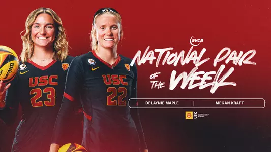 AVCA/CBVB National Pair of the Week Megan Kraft and Delaynie Maple